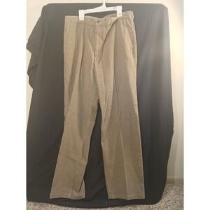 Haggar Mens Classic fit Chinos Corduroy Pants 34×32  Beige Solid Stretch!! NEW!